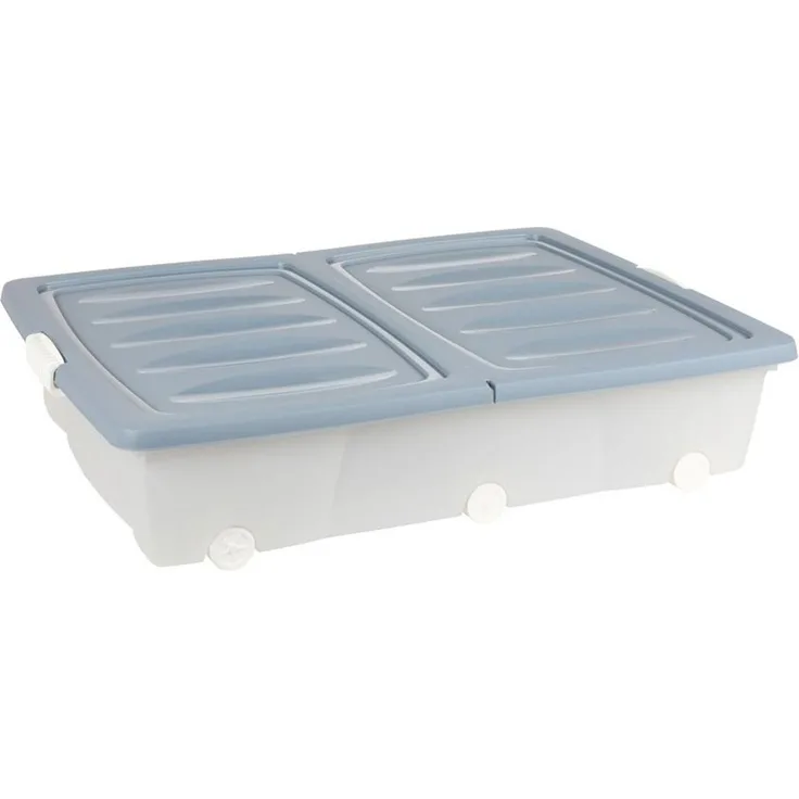 Rollenbox mit Klappdeckel Aufbewahrungsbox Unterbett-Rollbox Aufbewahrungskiste