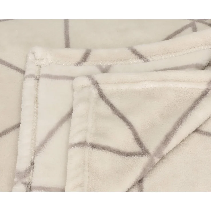 Wohndecke Kuscheldecke Tagesdecke XXL Picknickdecke Größe 150x200 cm Farbe Beige, Betz, Farbe DREI-ECK – Bild 2