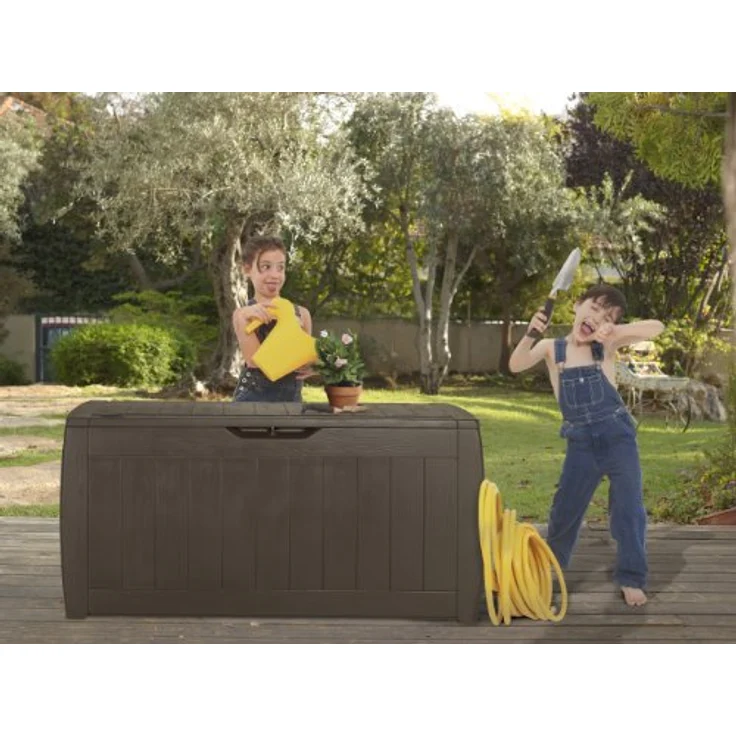 Keter Gartenbox Hollywood, Aufbewahrungsbox mit 270l Fassungsvermögen, wetterfest und UV-beständig – Bild 5