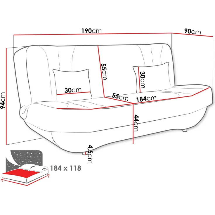 Sofa Pinto (Farbe: Bella 10) – Bild 5