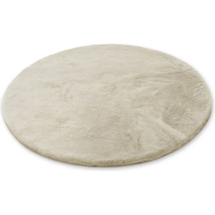 OTTO home Badematte Lennja, Höhe 25 mm, rutschhemmend beschichtet, fußbodenheizungsgeeignet, Polyester, rund, Badteppich, getuftet, Uni, antirutsch, flauschig wie Kaninchenfell – Bild 4