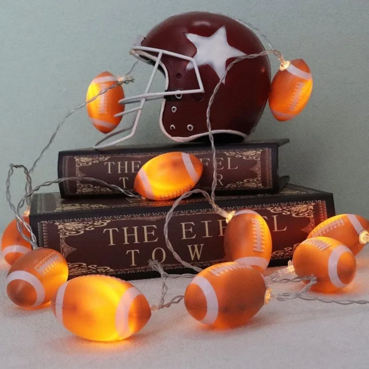 ABC LED-Lichterkette mit Fußballmotiv, 3 m, 20 LED, batteriebetrieben