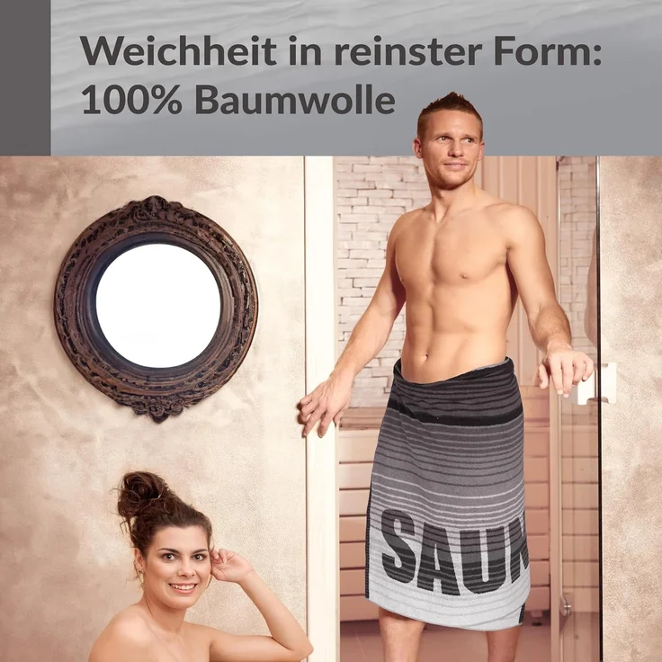 Lashuma Saunatuch XXl Handtuch Oslo, Frottee (1-St), großes Liegtuch Saunahandtuch für Damen und Herren 85x200 cm – Bild 7