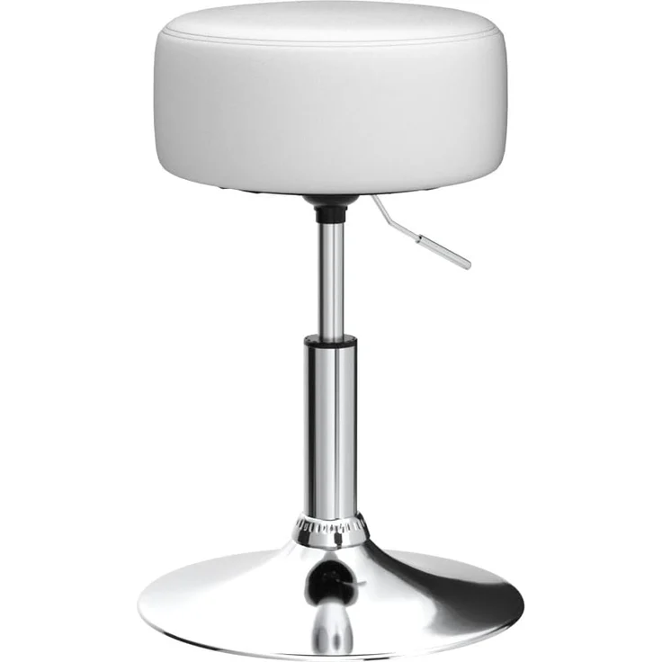 Juskys 'Tonia' Schminktisch Sitzhocker mit Kunstleder-Bezug, weiß – Bild 4