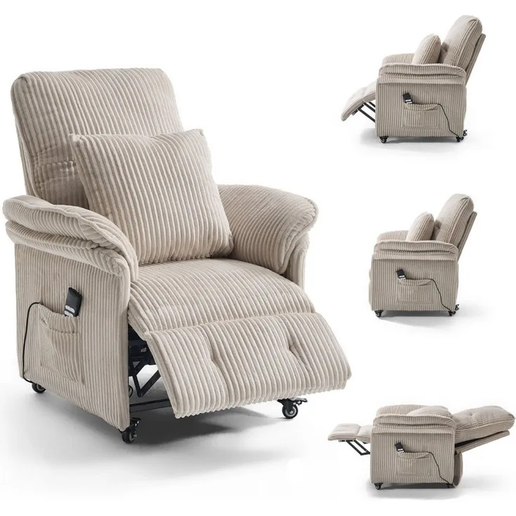 Happy Home Relaxsessel 2 Motoren Elektrischer Relaxsessel, Fernsehsessel mit Liegefunktion