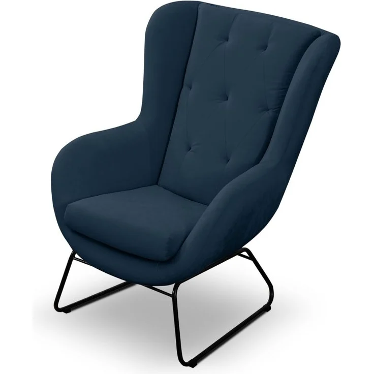 Sessel Designersessel ARTEMIS in Stoff Kronos Dunkelblau – Bild 2