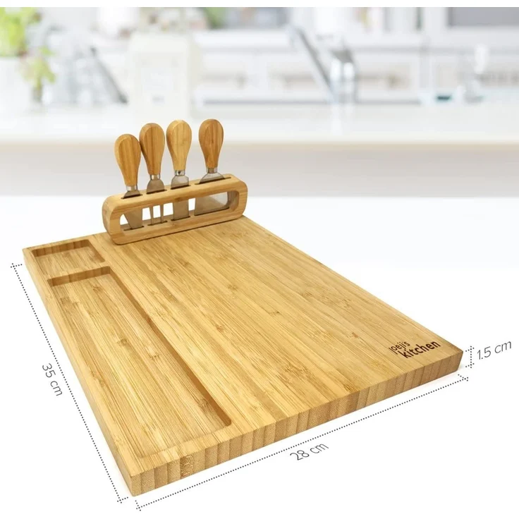 JOEJI’S KITCHEN KÄSEBRETT JOEJI’S KÜCHE Bambus (H 9 x T 34 x B 11.6 cm) – Bild 7