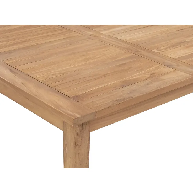 Vente-unique - ALLENDE Garden dining set Holz, Platte Beige - B 140 cm x H 77 cm x L 140 cm – Bild 6