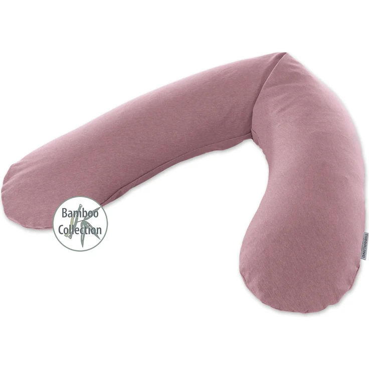 Theraline Stillkissen 190cm inkl. Bezug Melange rosenholz Mikroperlenfüllung – Bild 1