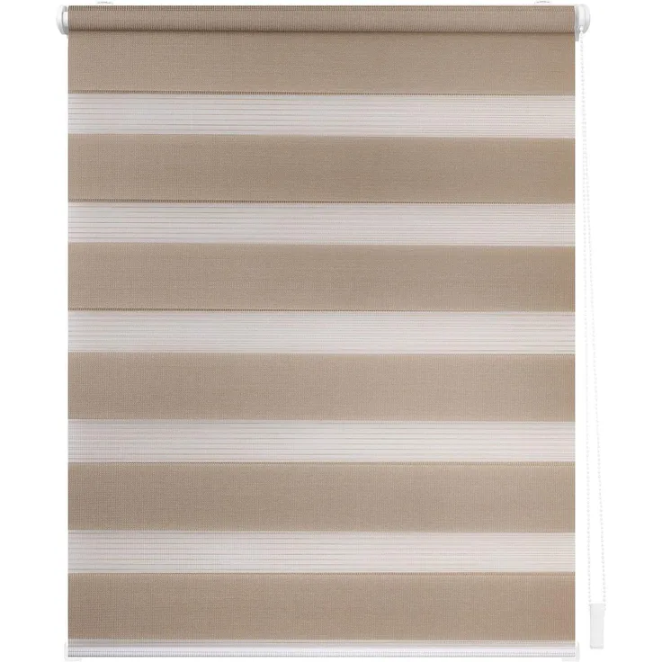Lichtblick Sonnenschutzsysteme GmbH Doppelrollo Kopenhagen 100 cm x 150 cm (BxL) Taupe modernes Duo Rollo; Klemm- und schraubbar; Lichtdurchlässig und blickdicht