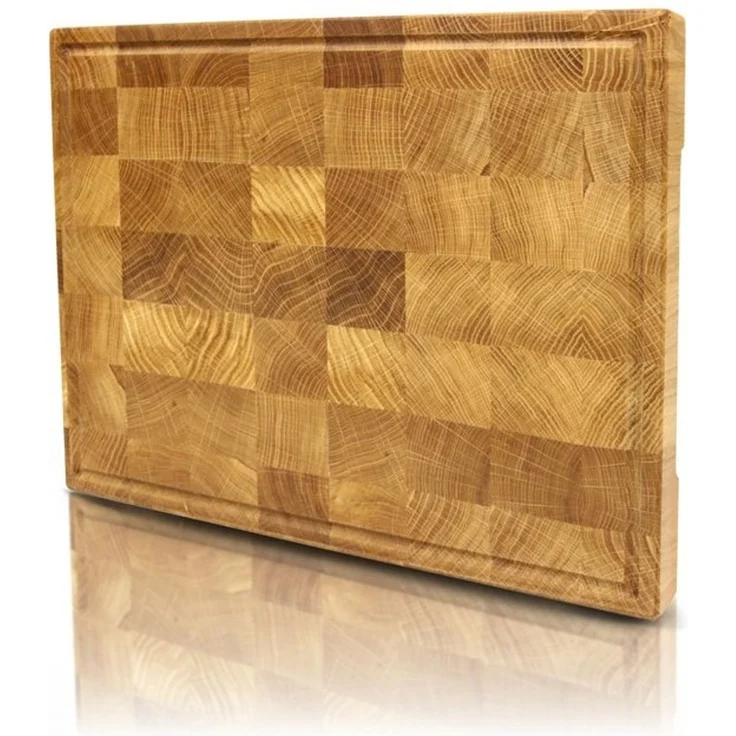 Premium Schneidebrett - Stirnholz, Eiche - 40 x 30 x 4cm – Bild 4