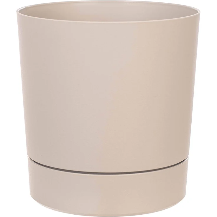 KADAX Aura 350 Recycling-Pflanzgefäß mit Sockel - beige – Bild 4