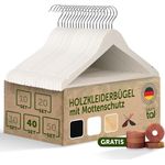 Blumtal Kleiderbügel Kleiderbügel Holz mit 360° drehbarem Metallhaken, (40-tlg), Zedernholz Mottenschutz mit Anti-Rutsch-Schicht & Einkerbungen