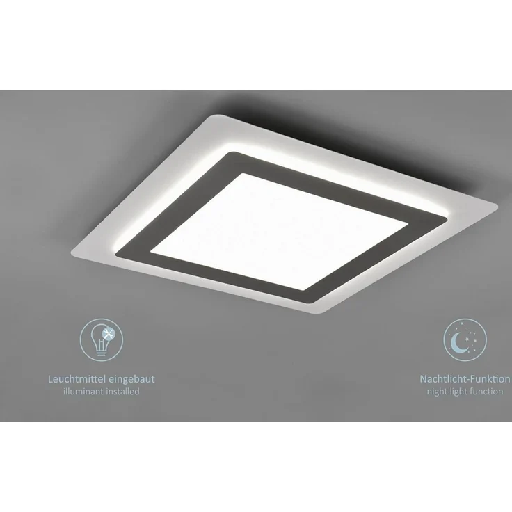 lightling LED Deckenleuchte Maya, LED fest integriert, Tageslichtweiß, Dimmer, Lichtfarbe einstellbar, Nachtlicht, Timer – Bild 3