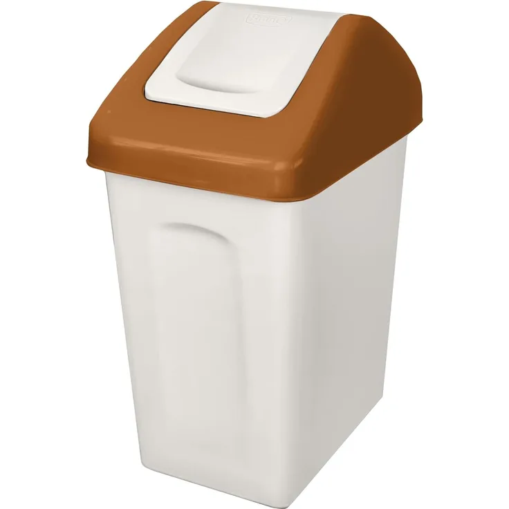 BranQ Mülleimer mit Klappdeckel Zur Mülltrennung 10l Brown 1310