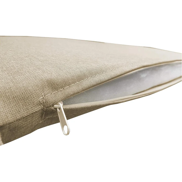chilly pilley Bankkissen Bankauflage Polsterauflage Reißverschluss mit Schlaufen Kissen für Gartenbank Gartenbankauflage für Gartenmöbel Sitzkissen & Rückenkissen Outdoor (120 x 60 x 5 cm, Beige) – Bild 7