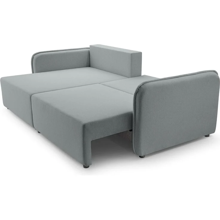 Selsey 'Kassian' Ecksofa mit Schlaffunktion und Bettkasten, hellgrau, links – Bild 3