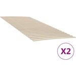 vidaXL Ersatz-Lattenrost mit 48 Latten 2 Stk. 90x200 cm 3203725
