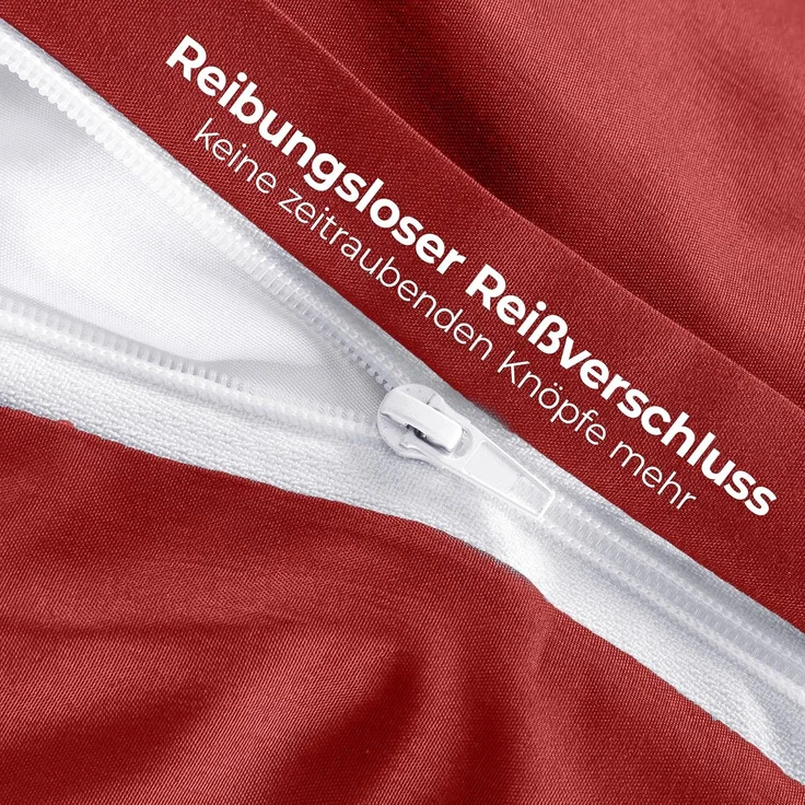 Utopia Bedding Bettwäsche 135x200 Set - Mikrofaser Bettbezug 135x200 cm + 1 Kissenbezug 80x80 cm - Rot – Bild 6