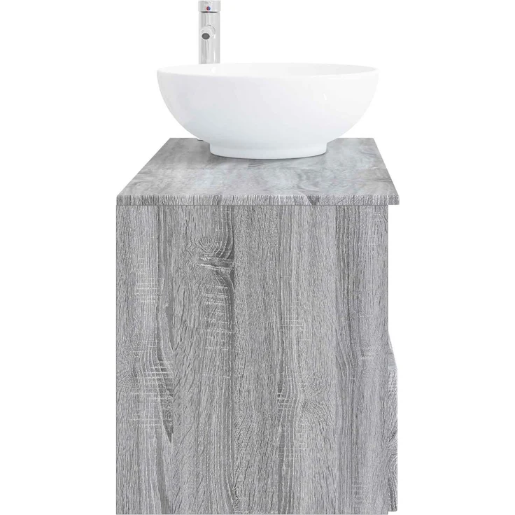 vidaXL Badezimmerschrank-Set 2 stk. Grau Sonoma 79,5 x 44,5 x 80 cm 3404090 – Bild 5