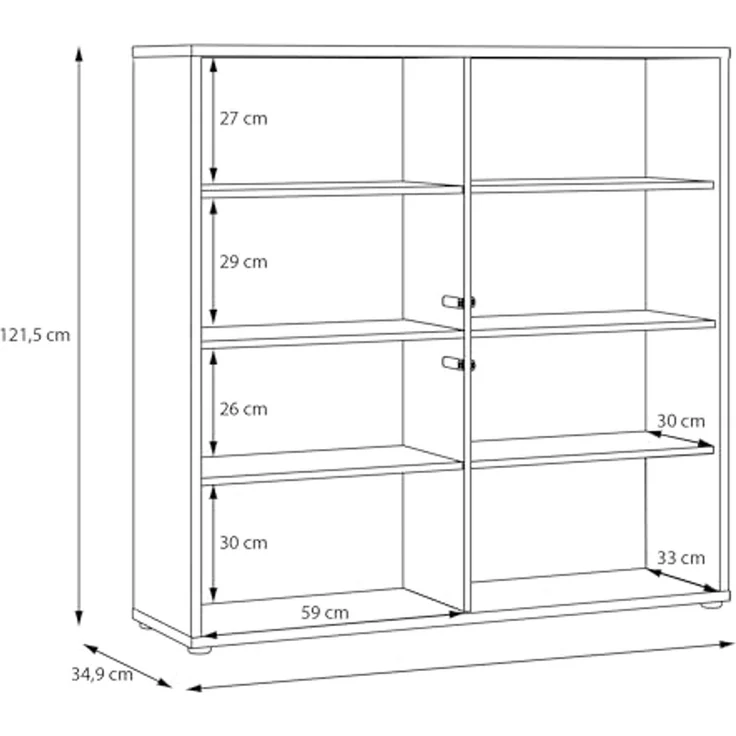 FORTE Highboard, Grifflos,Push to open, Stauraum – Bild 6