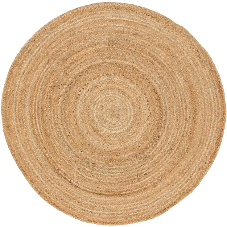 carpetfine Teppich Nele Juteteppich Naturfaser, rund, Höhe: 6 mm, geflochtener Wendeteppich aus 100%Jute, in rund und oval, viele Größen