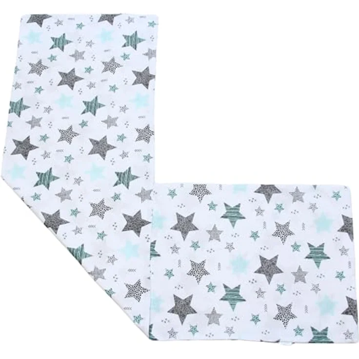 EMI & SAM Stillkissen Bezug Ersatzbezug 40x145cm für Seitenschläfer, 20L. Sterne Minze - Bezug – Bild 3