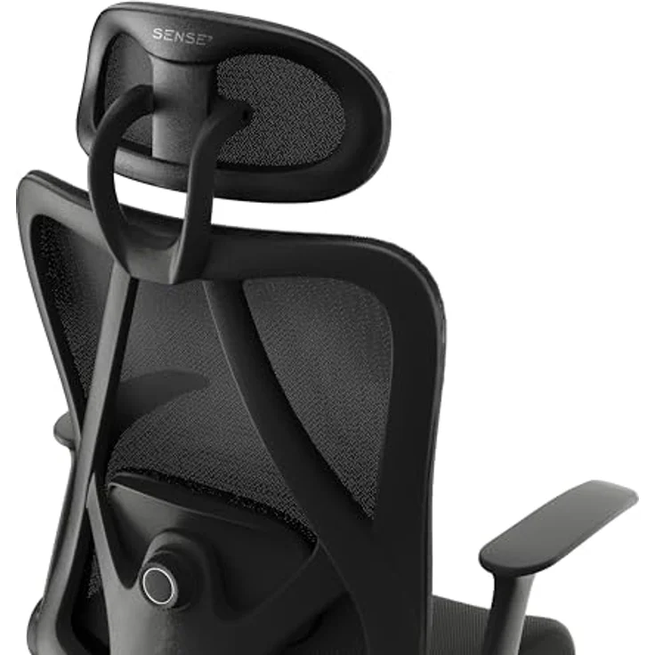 SENSE7 Gaming Stuhl Bürostuhl Ergonomisch Schreibtischstuhl Office Chair Chefsessel Drehstuhl Schreibtischsessel Verstellbar für Home Office Gamer bis 150kg Computerstuhl Bürosessel - Noxo Schwarz – Bild 9