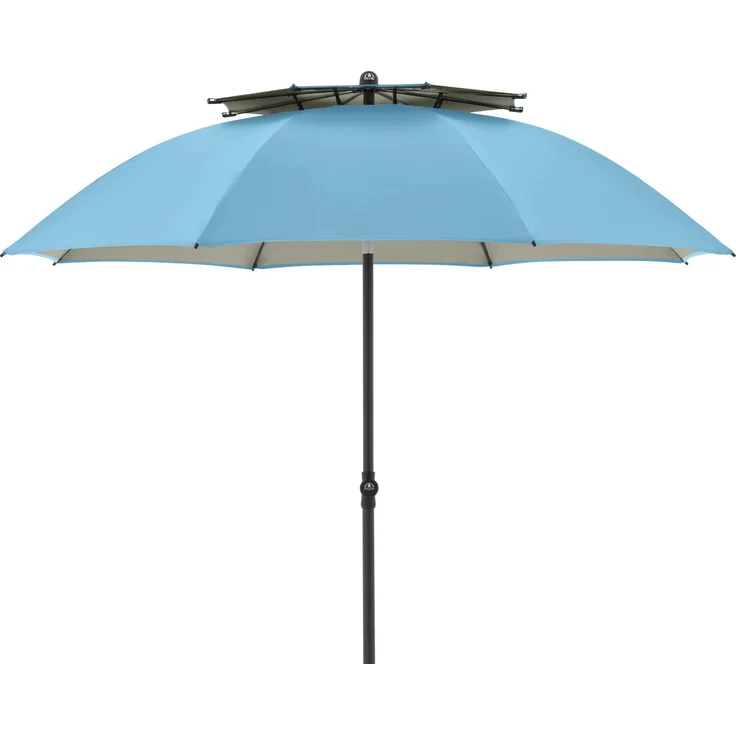 Doppler Strandschirm Windprofi Neo 200, robuster Sonnenschirm mit Lichtschutzfaktor 50+, blau – Bild 1
