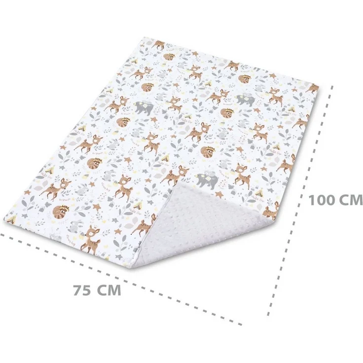 Wohndecke Babydecke Sommerdecke mit Minky 75x100 cm - Baby Kinderdecke, Totsy Baby – Bild 2