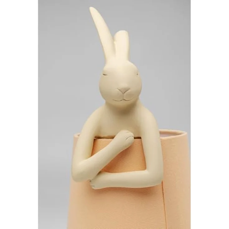Kare Design Tischleuchte Animal Rabbit, Peach, Hasenleuchte, Tischlampe, Tiermotiv, Home Office, kein Leuchtmittel enthalten, 50 x 17 x 20 cm (H/B/T) – Bild 4