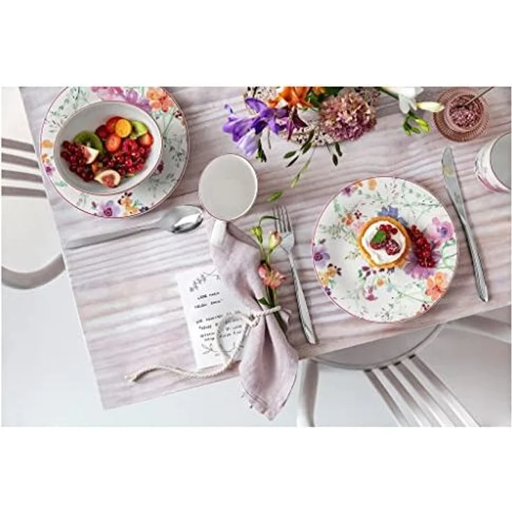 Villeroy & Boch Frühstücksteller Mariefleur Basic, Spülmaschinengeeignet, Mehrfarbig, Motiv: Blumen – Bild 5