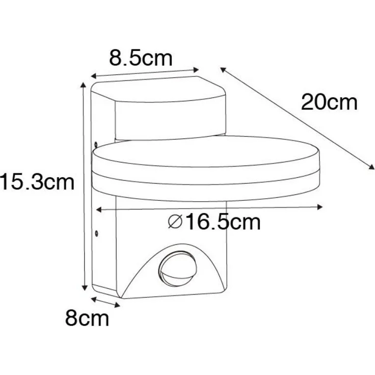 Qazqa Außen-Wandleuchte Esmee, LED fest integriert, (nicht austauschbare) LED, Rostbraun, Modern, Aluminium, 1-flammig – Bild 2