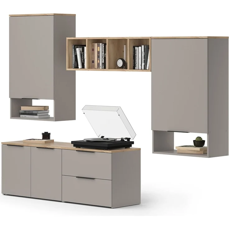 Wohnwand Wido Greige 5 Teile Vicco – Bild 5