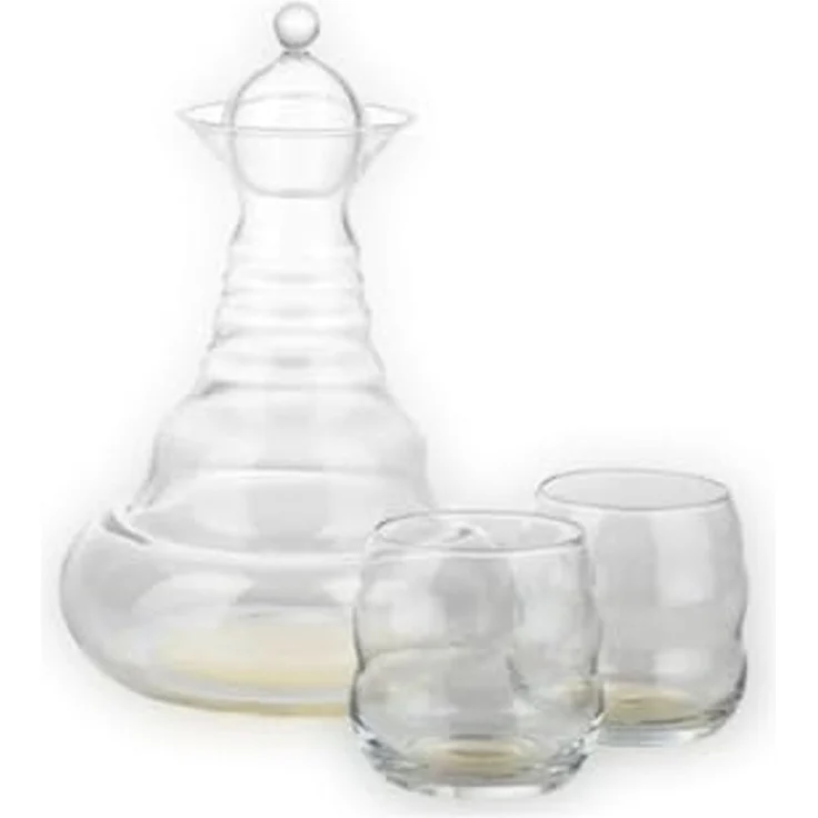 Set Karaffe Alladin 1,3l + 2 Trinkgläser Mythos - Gold - Blume des Lebens – Bild 1