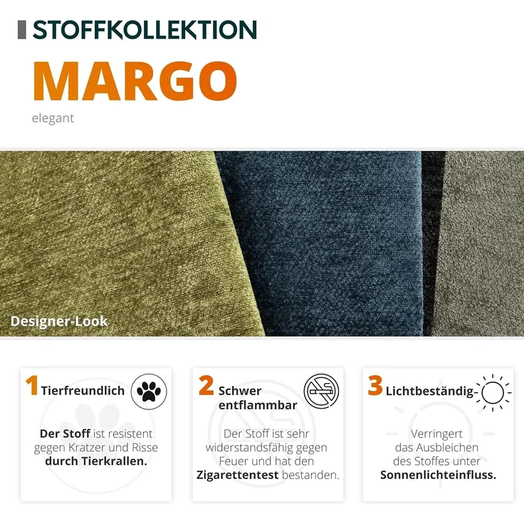 Mirjan24 Ecksofa Porabi 2rLC (Farbe: Margo 227.11), 87 x 170 x 235 cm – Bild 9