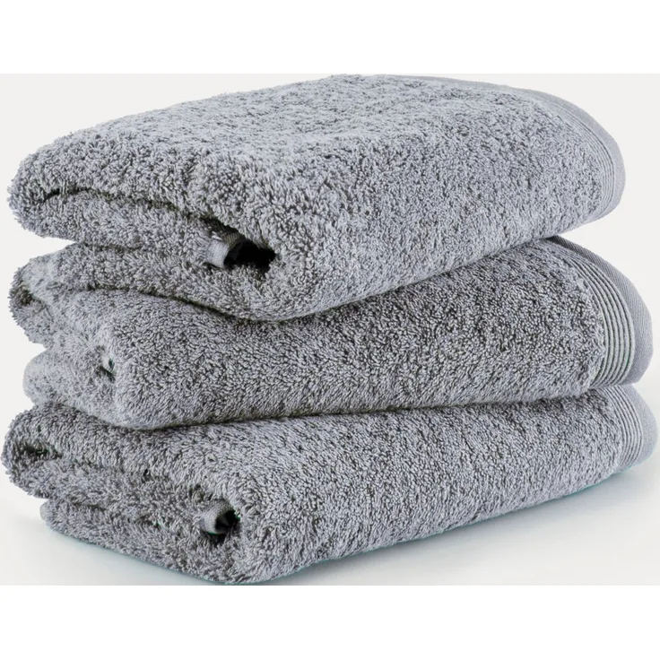 MÖVE Superwuschel Handtuch-Set, 3 Handtücher 50x100 cm, Made in Germany, 100% Baumwolle, stone