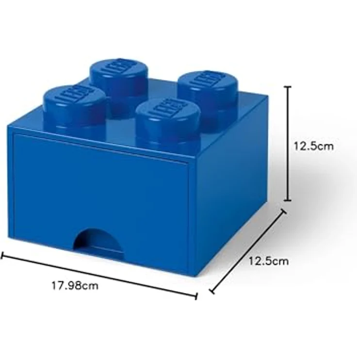 Lego 'Storage Brick 4' Aufbewahrungsbox blau mit 1 Schublade – Bild 4