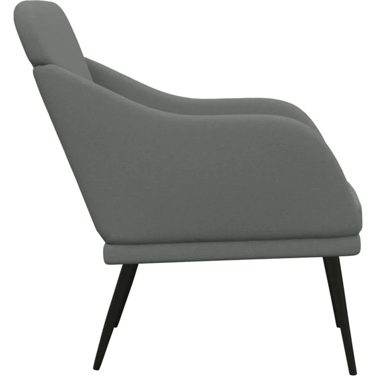 Sessel wohnzimmer, Relaxsessel Dunkelgrau 63x76x80 cm Stoff – Bild 4