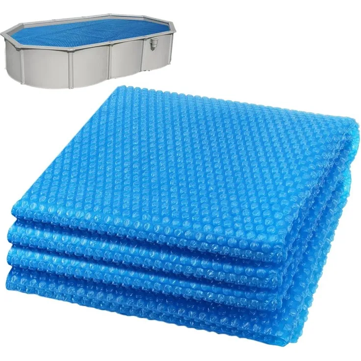 VOUNOT Pool Solarabdeckplane Rechteckig 800x400 cm, Premium Pool Solarplane Stärke 120 µm, Solarfolie Pool Zuschneidbar, Solarabdeckung Poolheizung Wassererwärmung Wärmeplane Blau