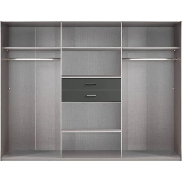Lomadox Kleiderschrank DUNBAR-43 Drehtürenschrank 270cm, 8 Türen, 2 Schubladen, weiß – Bild 4