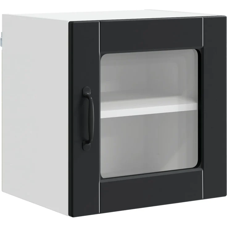 vidaXL Wandglas-Schrank PORTO 2 stk. Schwarz 40 x 31 x 40 cm 885188 – Bild 5