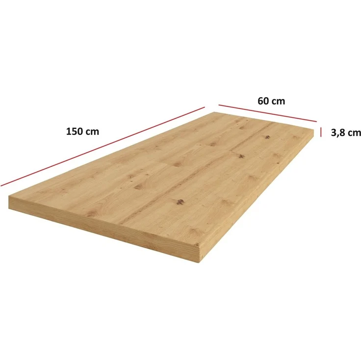 Küchen Arbeitsplatte 150cm 38 mm Küchenzeile Küchenblock Eiche Artisan Eko Stilo – Bild 4