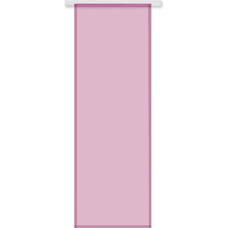 Transparenter Flächenvorhang Voile 60x245 cm wahlweise mit und ohne Technik, schlichte und stilvolle Fensterdekoration in vielen verschiedenen Farben erhältlich (weinrot - burgundy / mit Technik) – Bild 1