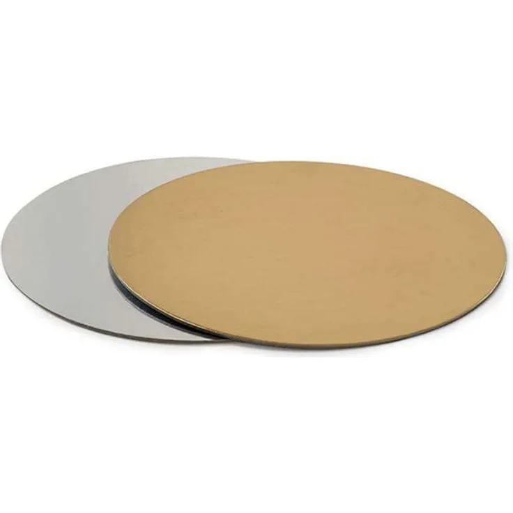 GEKOPPELTE TORTENPLATTE GOLD-SILBER Ø24X0,2 CM