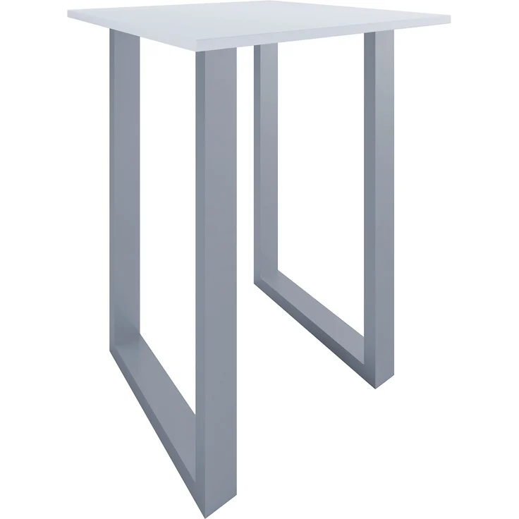 VCM Bartisch Xona 920137 Silber / Weiß H. 102 x B. 80 x T. 80 cm – Bild 2
