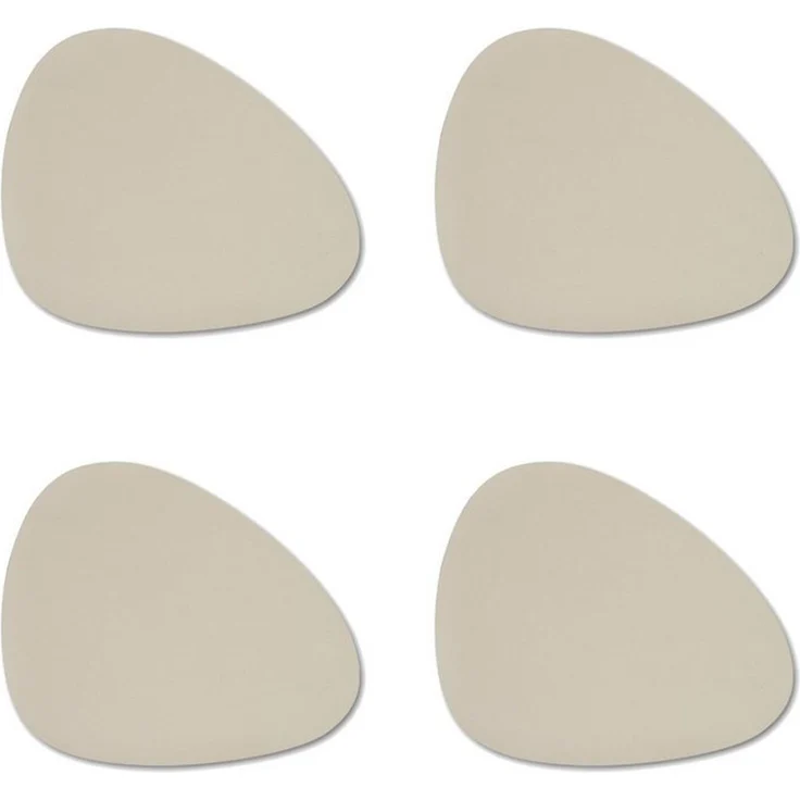 Basera® Platzset 4er-Platzset Kunstleder gebogen, (4-St), creme, 42x34 cm – Bild 4