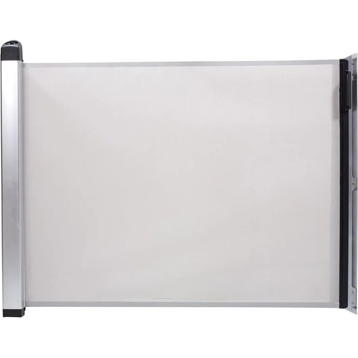 KiddyGuard Sicherheitsgitter für Treppen, mit Aluminiumgehäuse, ausziehbar, bis zu 120 cm, Weiß – Bild 1