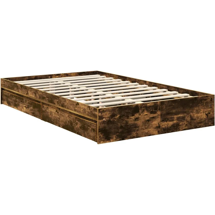 vidaXL Aufbewahrungsbett Geräucherte Eiche 120 x 190 cm Holzwerkstoff 3411233 – Bild 5