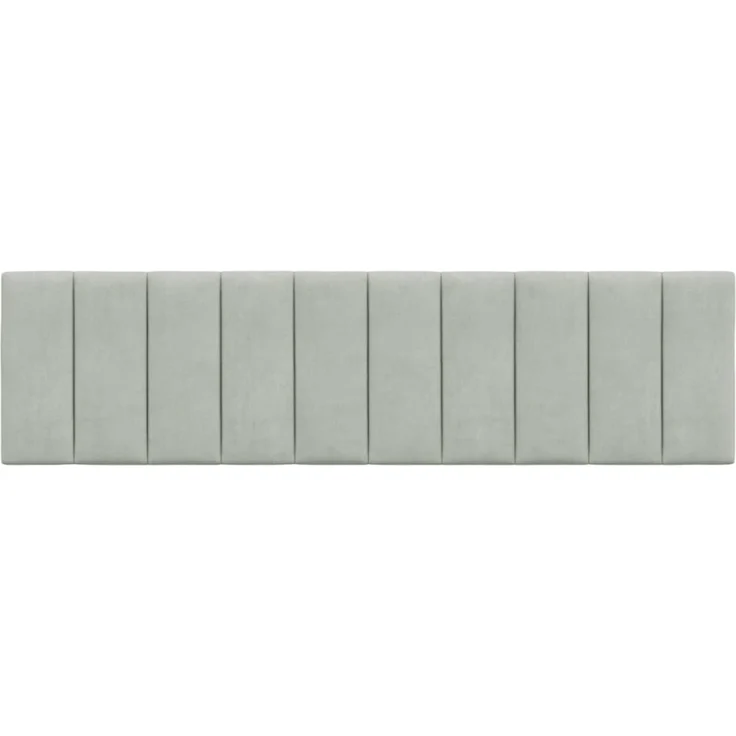 vidaXL Kopfteil-Kissen Hellgrau 180 cm Samt 374681 – Bild 6